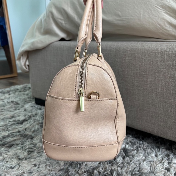 Tory Burch Robinson Middy Satchel – Dark Sahara Saffiano Leather Bag - Picture 3 of 14